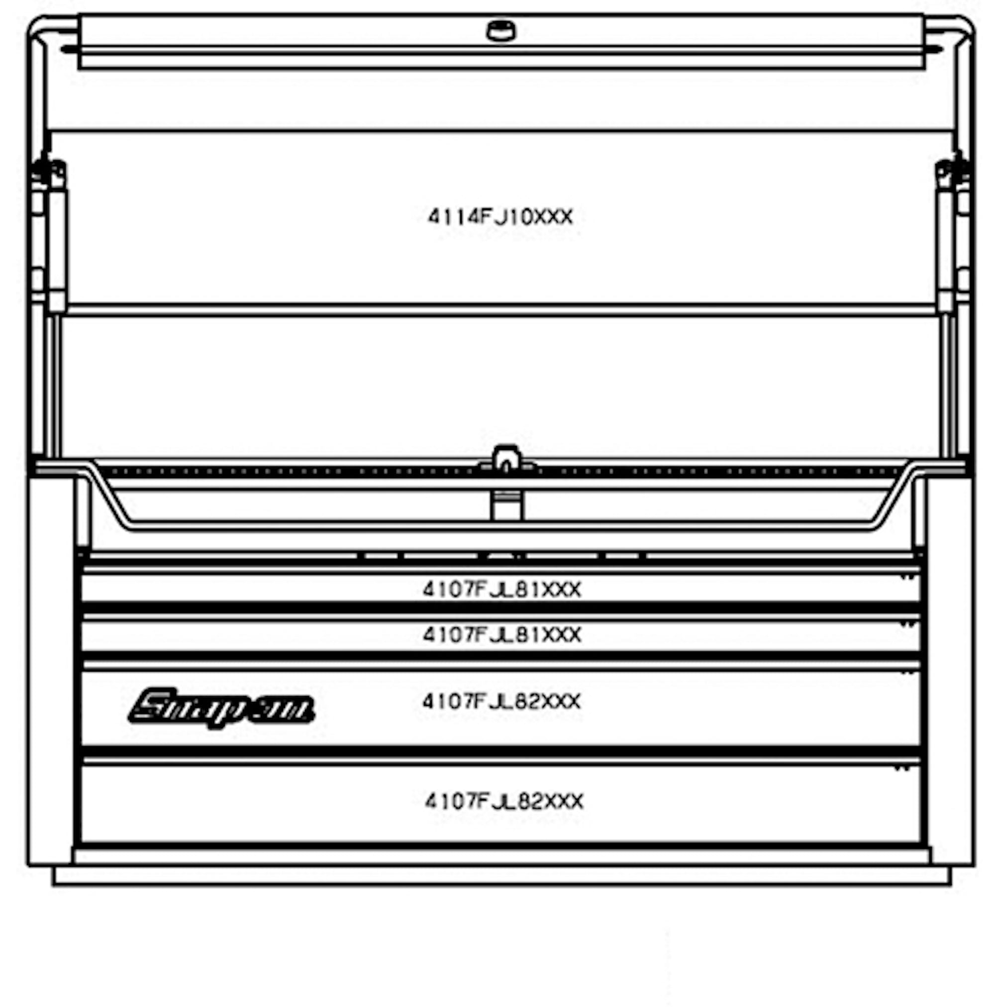 Four-Drawer Hertiage Series Top Chest (Gloss Black) | KRA4114FPC Four-Drawer Hertiage Series Top Chest (Gloss Black) | KRA4114FPC